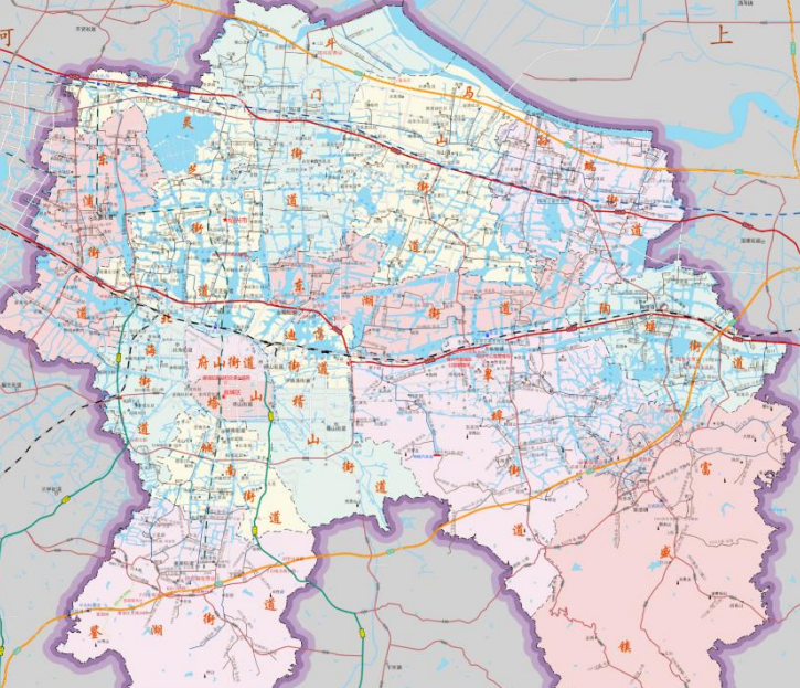 越城区现状农村公路网图 水运